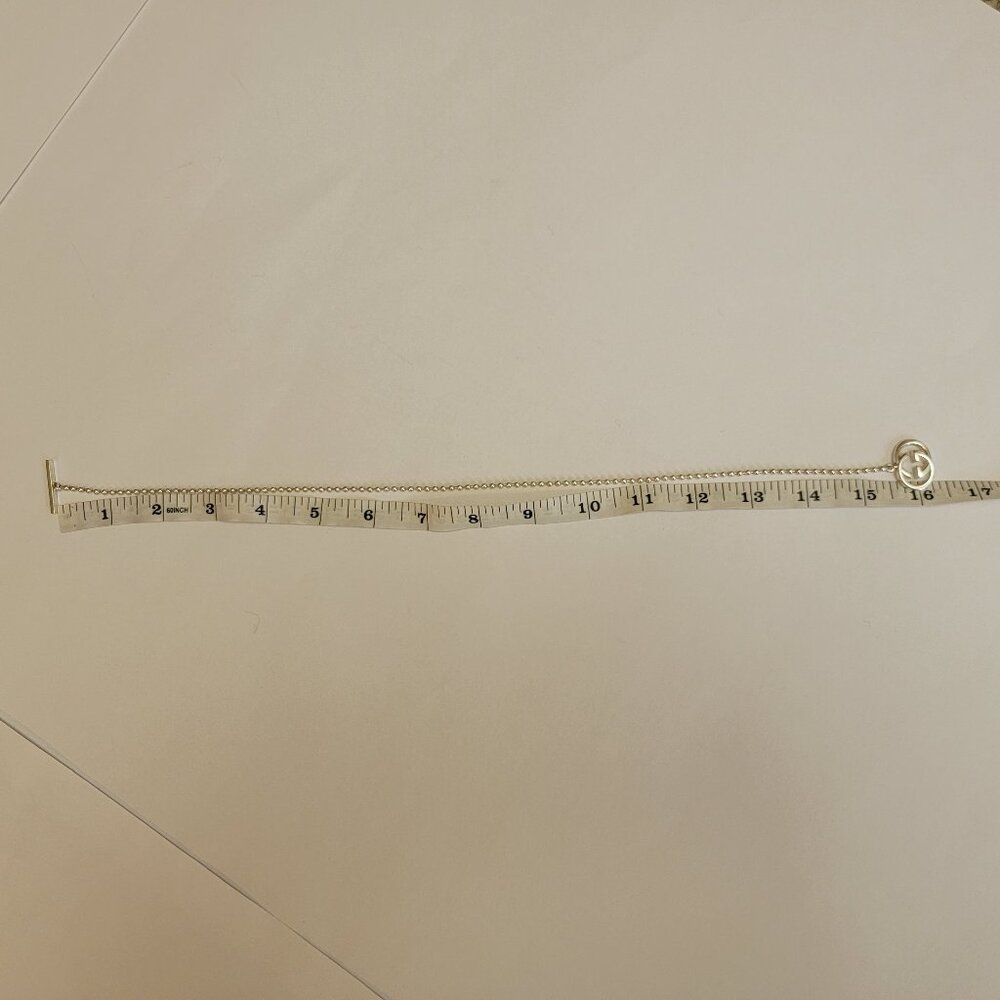 GUCCI Sterling Silver Britt Double G Toggle Necklace - Picture 13 of 13